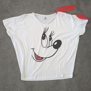 Disney Parks Women's XL White Graphic Minnie Mouse T-shirt